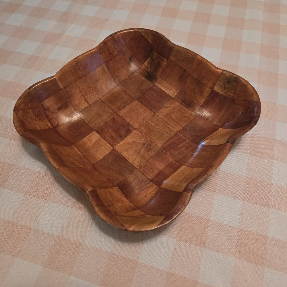Woven Wood Bowl